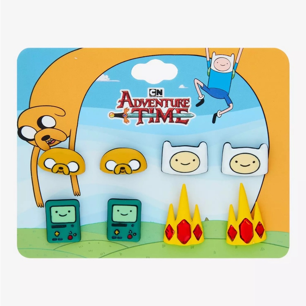 Adventure Time Character Faces Stud Earring Set Hot Topic